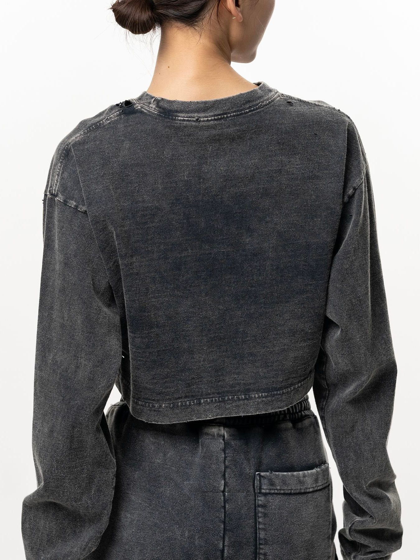 【26AW】ブリーチド ロングスリーブ ミニ Tシャツ / BLEACHED LS MINI TEE / ブラック