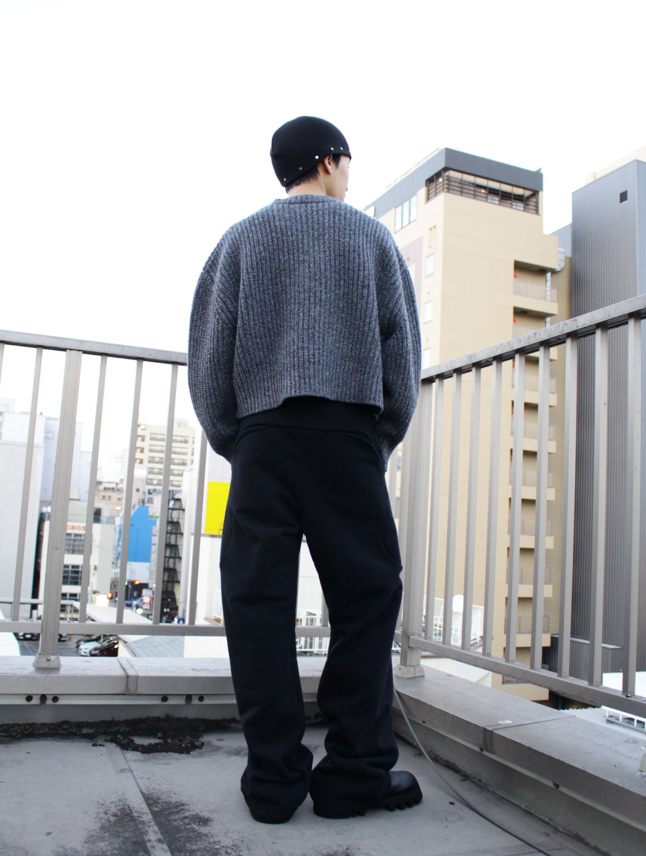 【25AW】ボンバー ニット カーディガン / BOMBER CARDIGAN / GREY(グレー)