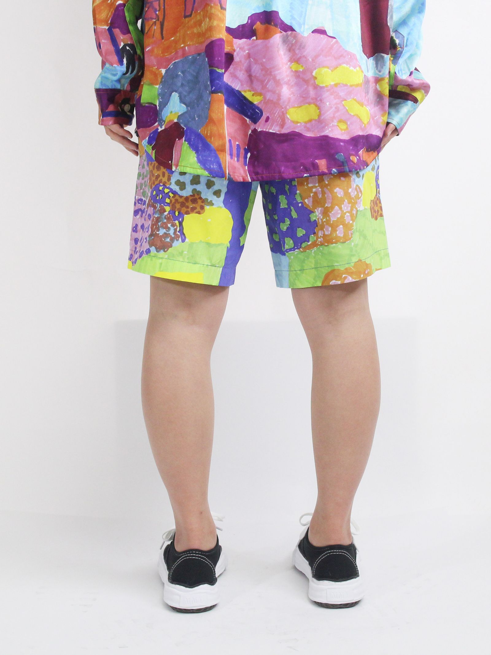 樹木柄 アートショートパンツ / SHORT PANTS IN ALL OVER “ALBERI” / マルチカラー