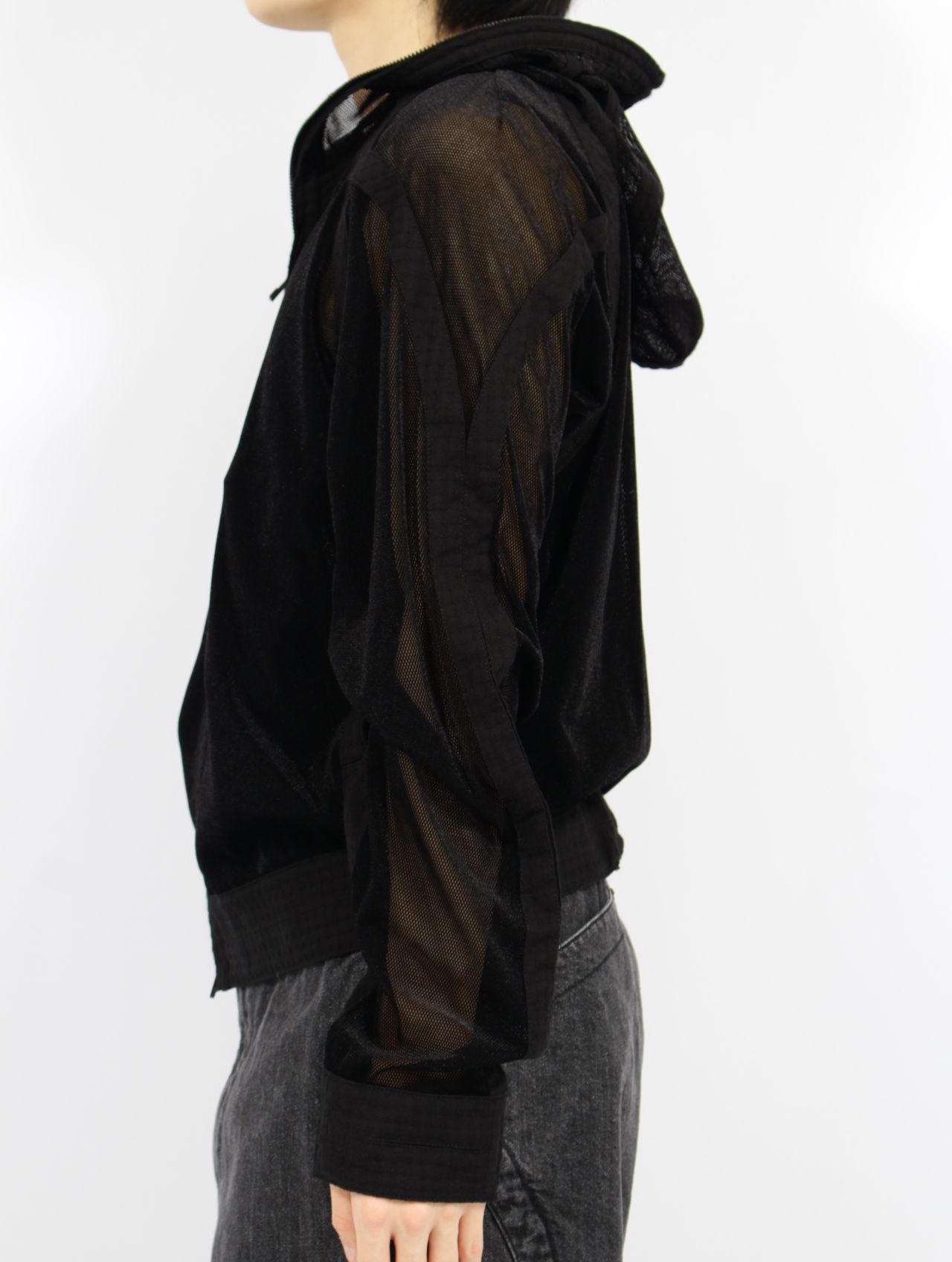 JIAN YE - 【25SS】メッシュ フーディー ジップアップ パーカー JIAN YE - 【25SS】メッシュ フーディー ジップアップ パーカー