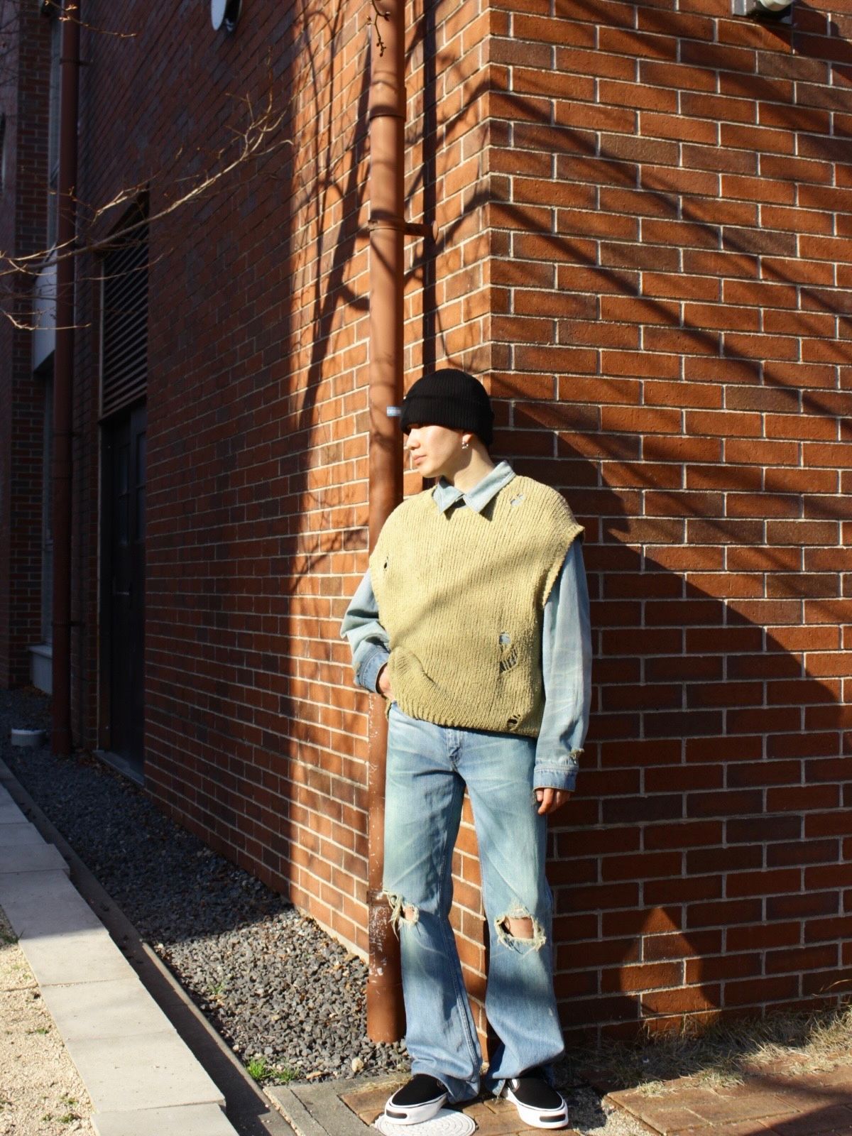 【25SS】"コーネル" ヴァルカナイズ スニーカー / "CORNELL"VULCANIZED SNEAKER / ブラック