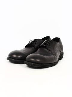 【992】クラシック ロバ革 ドンキー レザー ダービーシューズ レースアップ シングルソール / CLASSIC DERBY / ブラック