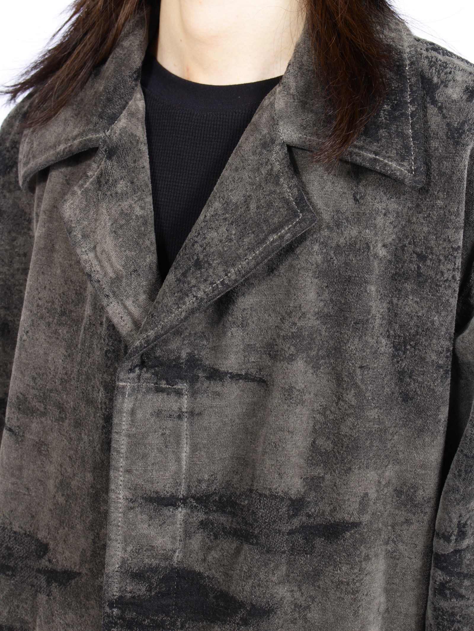 【26AW】モール ジャガード デニム コート / MOLE JACQUARD DENIM COAT / グレー