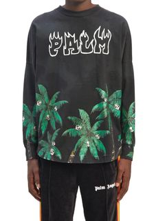 PALM ANGELS - 【23SS】パームツリー&スカル グラフィック ロング 
