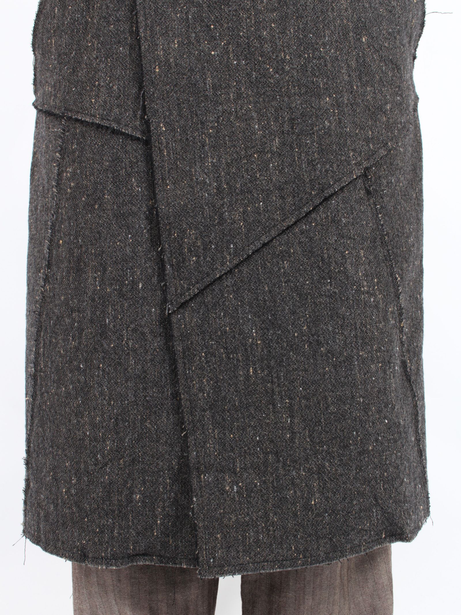 【24AW】サンピエトリー二 パッチド ダブル ブレステッド コート / SANPIETRINI PACHED DOUBLE BREASTED COAT / ダークグレー