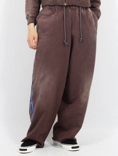 【25SS】"ファイア" ディストレスト スウェットパンツ / “FIRE” DISTRESSED SWEAT PANTS / ブラウン