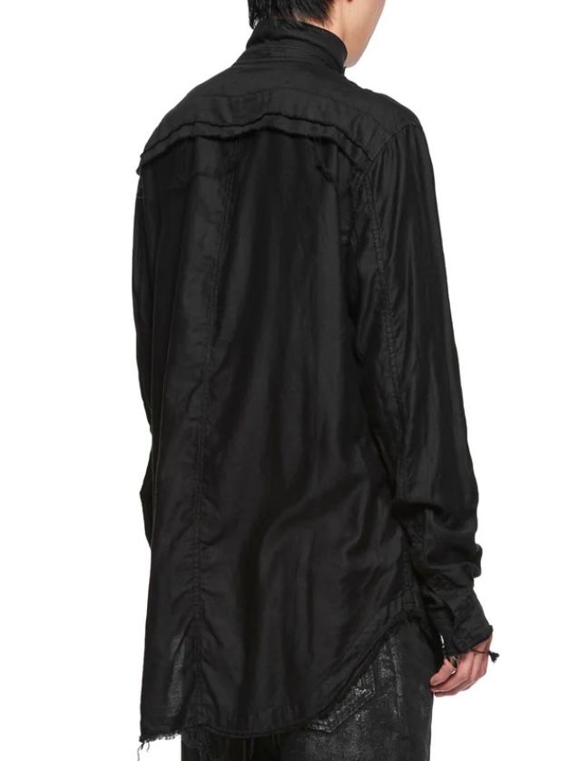 【25SS】コットンシルクツイル シャツ / COTTON/SILK TWILL / ブラック