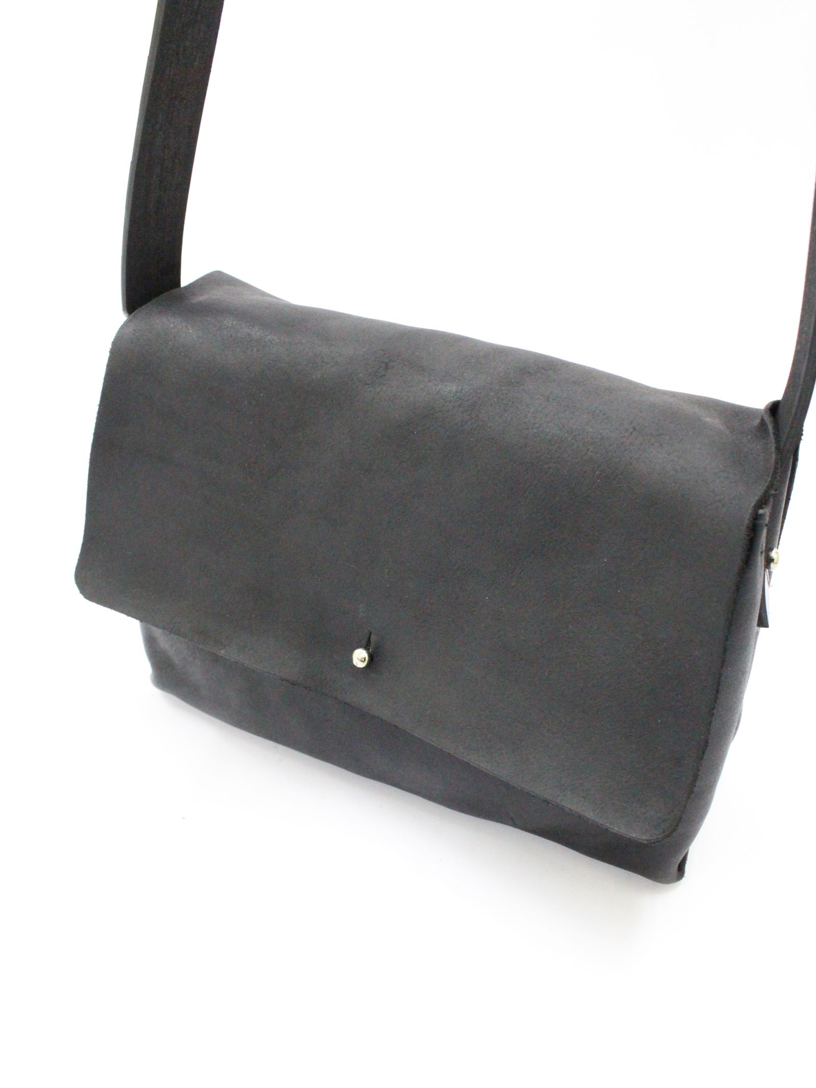 【EN04】 牛革 グロッポーネ フルグレイン クロスボディバッグ / GROPPONE FULL GRAIN CROSSBODY BAG / ブラック