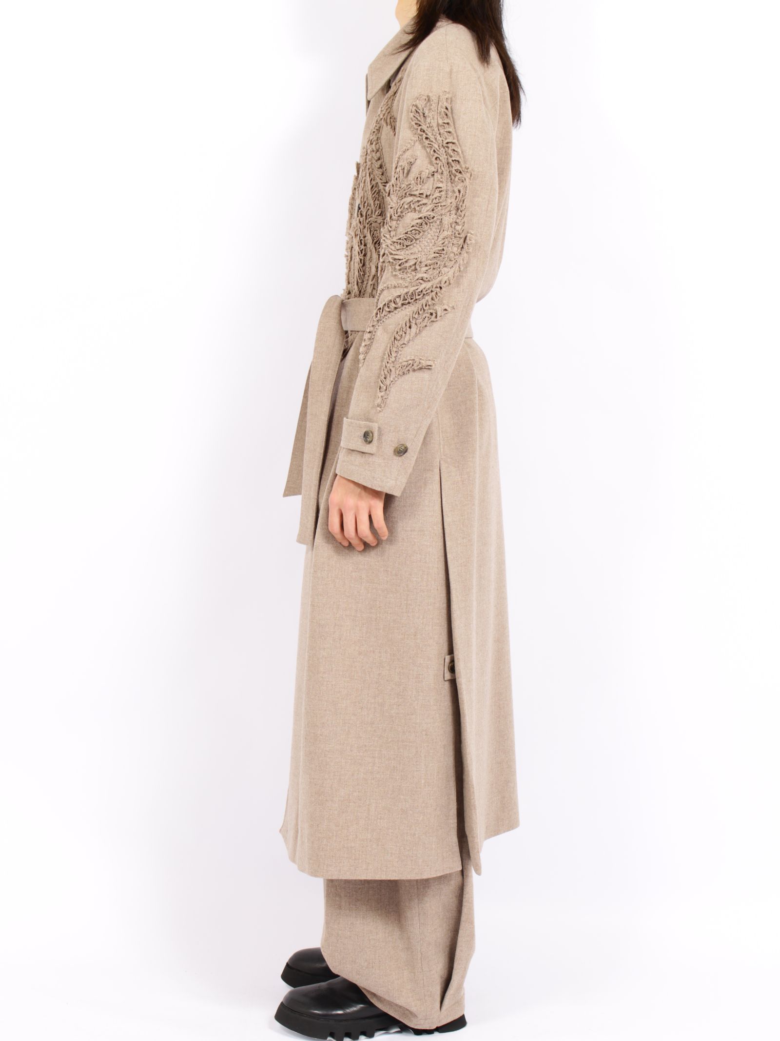 【26AW】ロング ウール コート / LONG WOOL COAT / ベージュ