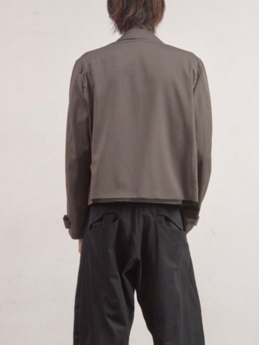 【26SS】ショート ジップ アップ ジャケット / SHORT ZIP UP JACKET / ブラウン