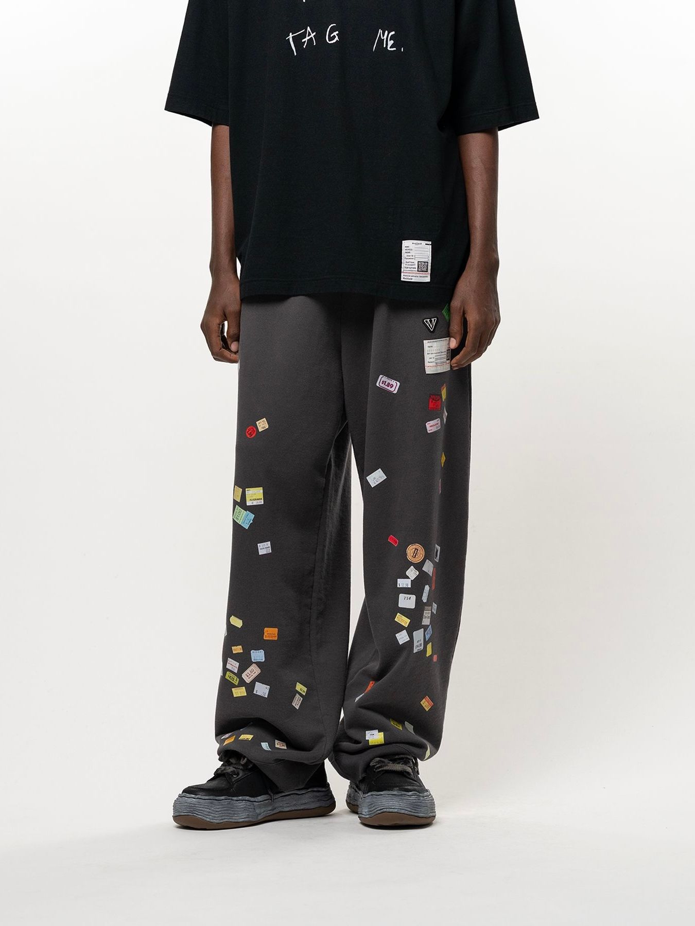 【26AW】 プライス ステッカー スウェット パンツ / PRICE STICKER SWEAT PANTS / ブラック (A17PT552)