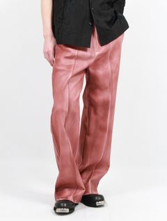 【25SS】レザーライク ジャージー スラックス / SLACKS / ピンク