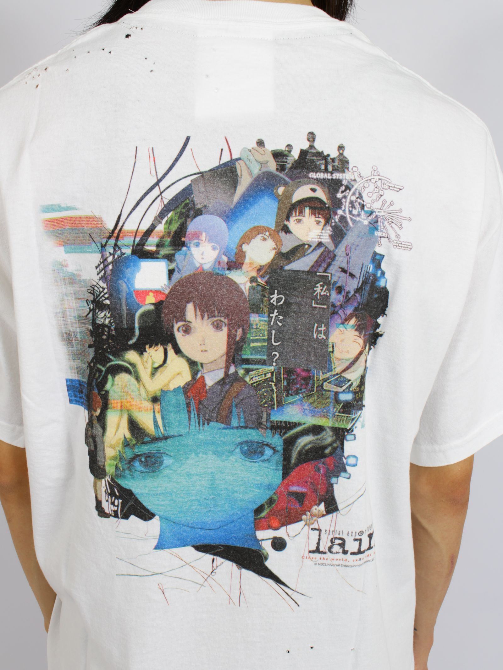 【26AW】バックプリント セブ VS レイン ショート スリーブ Tシャツ バージョン キュータ 半袖 カットソー / SEV VS LAIN S/SL TEE VER,Q-TA / ホワイト