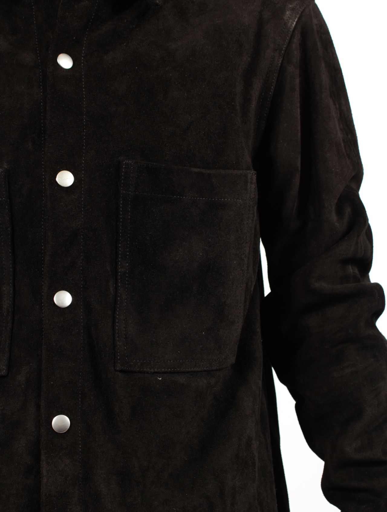 【25AW】レザー アウターシャツ / OUTERSHIRT / ブラック