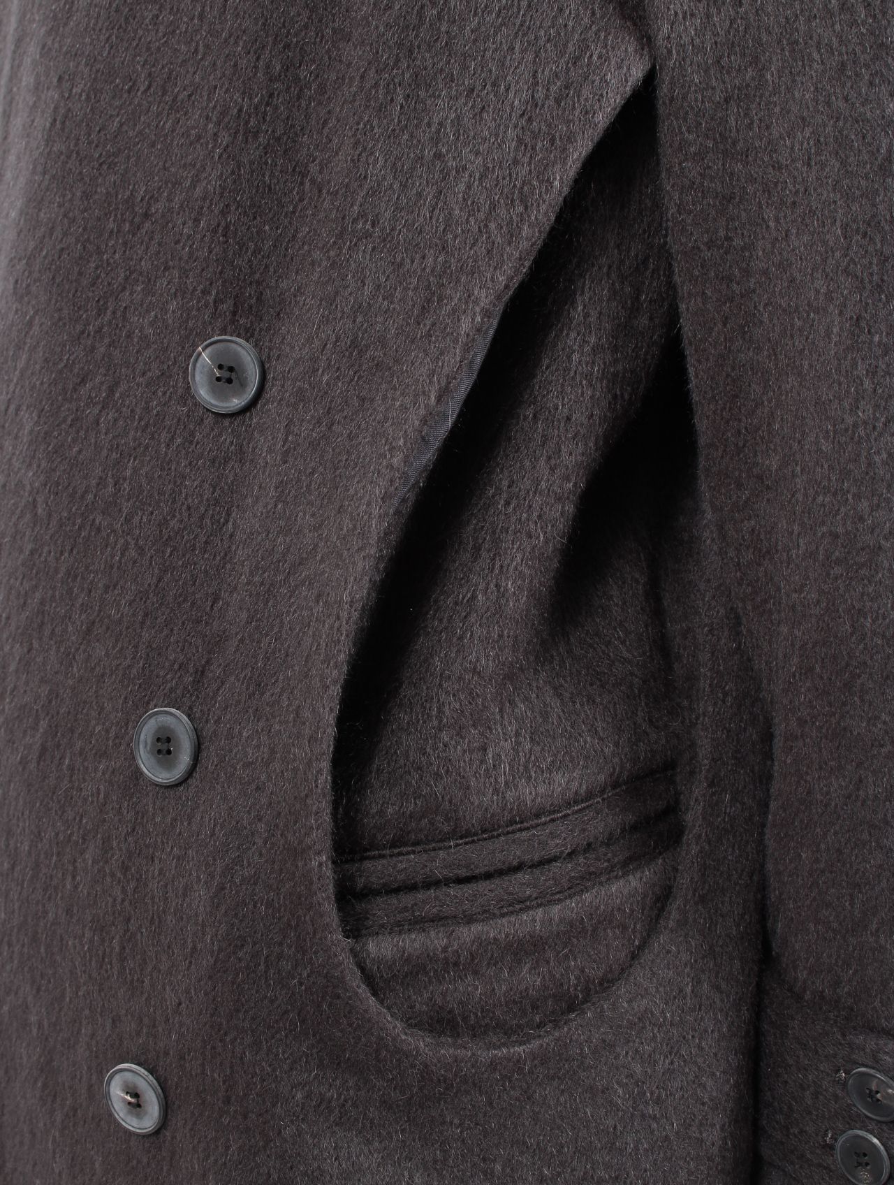 【25AW】 ダブル ブレステッド コート / DOUBLE BREASTED COAT / CHARCOAL(チャコール)