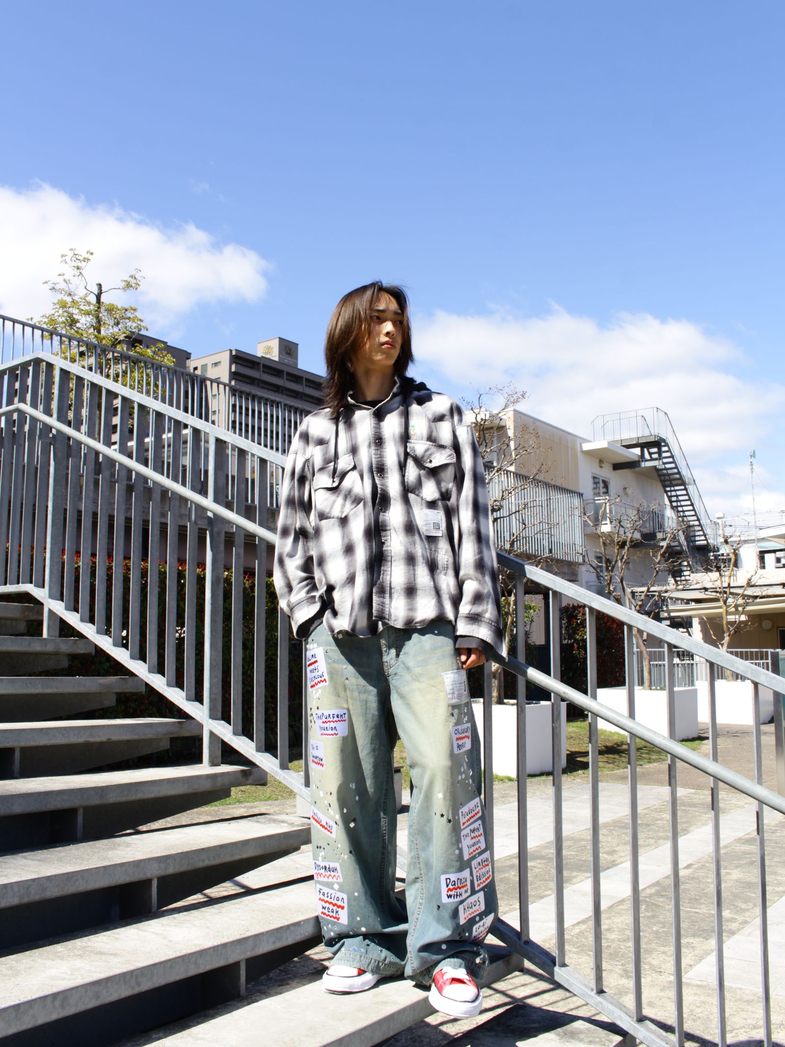 【26SS】スウェット フーディ ロングスリーブ シャツ フード付き 長袖シャツ / SWEAT HOODIE L/S SH / ホワイト