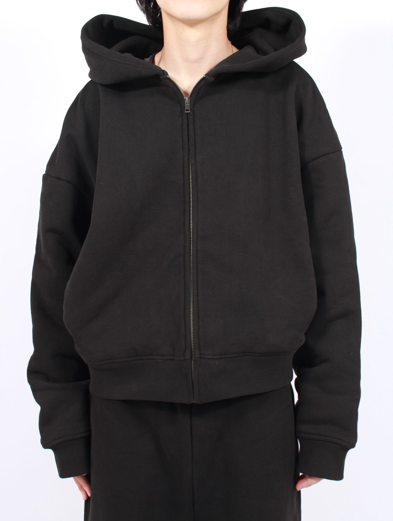 サーマル フード ジップアップ パーカー / THERMAL HOOD / BLACK(ブラック)