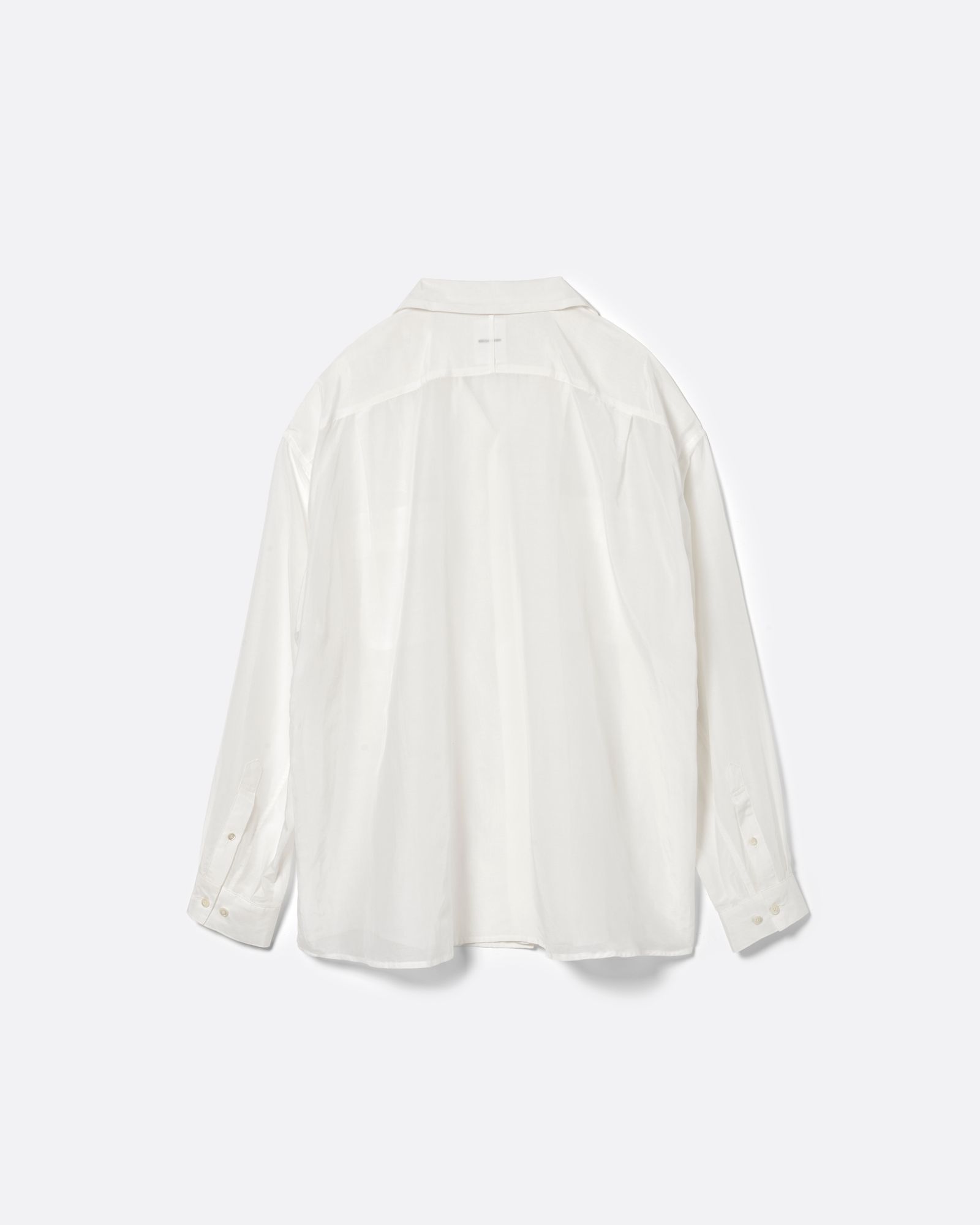 シルク コットン オープンカラー シャツ / SILK COTTON OPEN COLLAR SHIRTS .17 / ホワイト