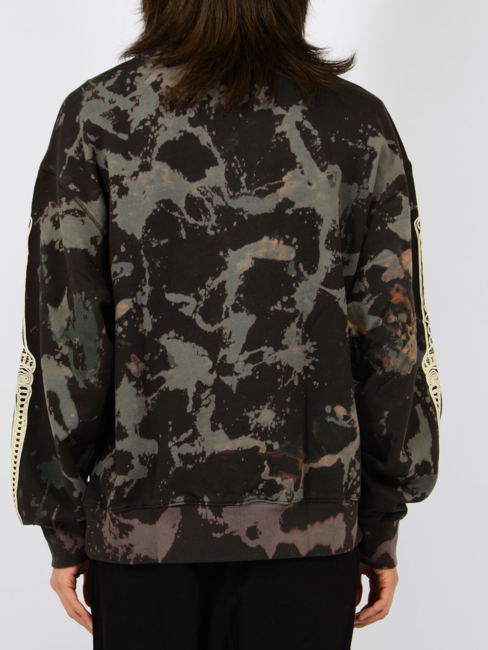 【26SS】コード 刺繍 コットン ブリーチ クルーネック セーター "ボーン" / CORD EMBROIDERED COTTON BLEACH CREWNECK SWEATER 'BONES / マルチ