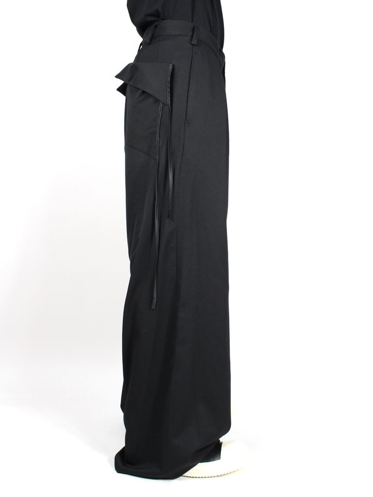 sulvam - 【23AW】ギャバジン パイピング ワイド パンツ / GABARDINE 