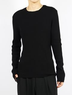 【25AW】メンズ フィット ノーシーム プルオーバー / MENS FITTED NO-SEAM PULLOVER / ブラック