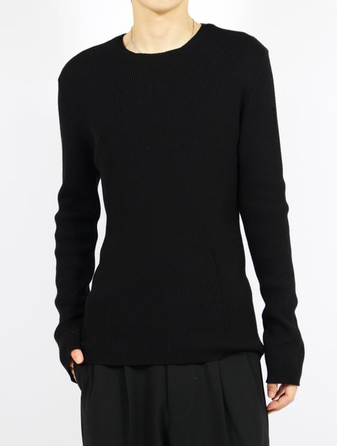 【25AW】メンズ フィット ノーシーム プルオーバー / MENS FITTED NO-SEAM PULLOVER / ブラック