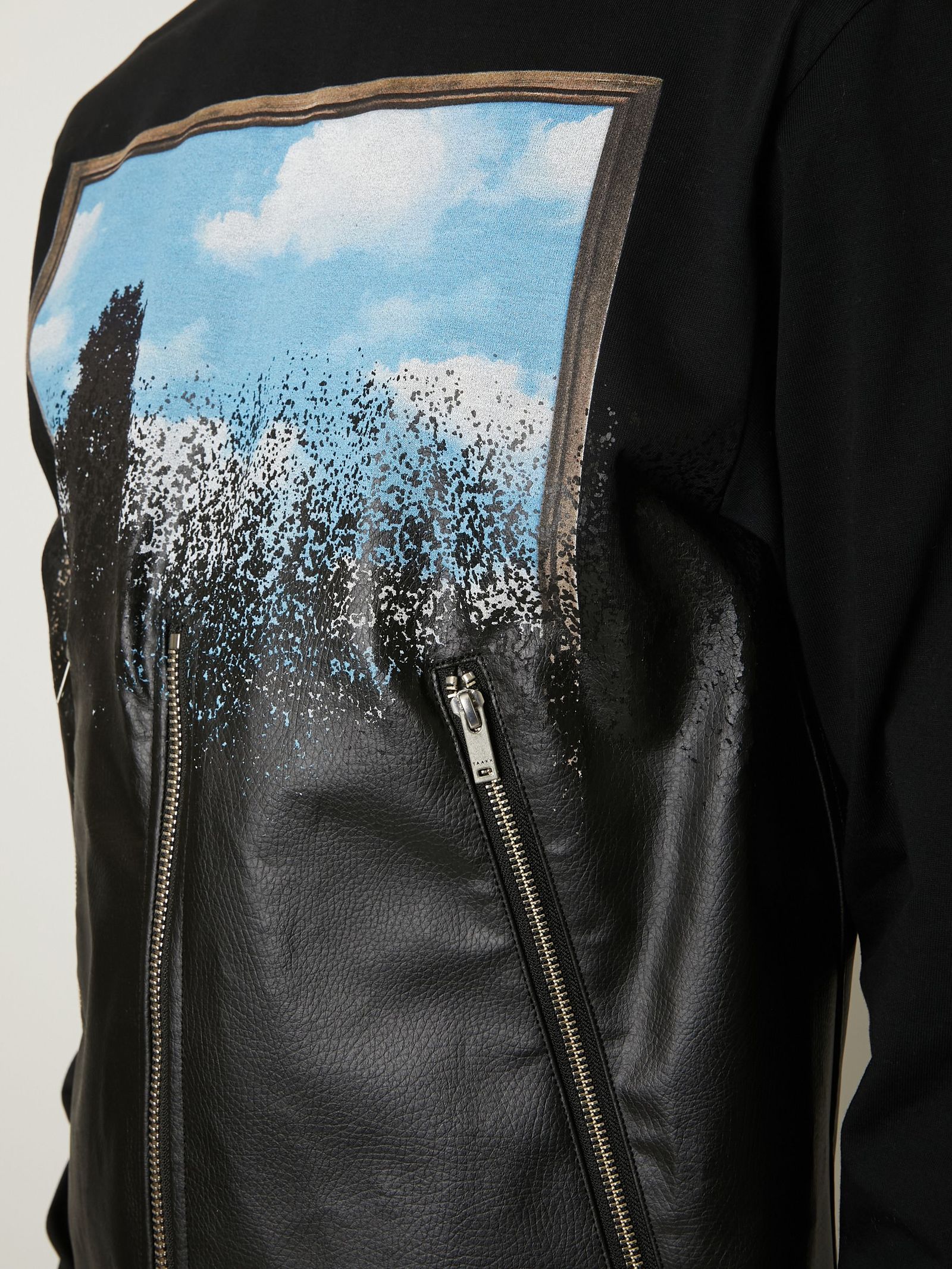 【25AW】フロントデザイン ライダース Tシャツ / RIDERS T-SHIRTS / ブラック