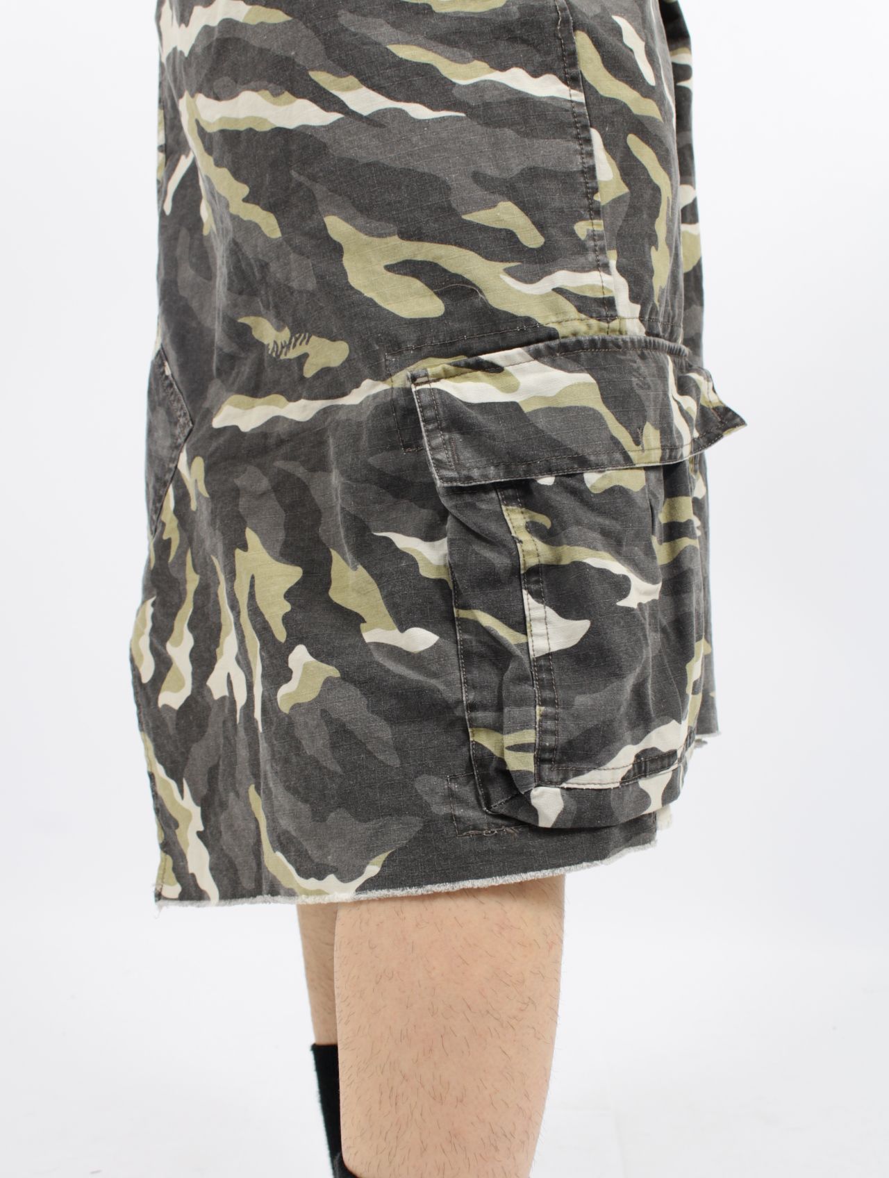 【25SS】カモフラージュ ウォッシュ ラップ スカート / CAMOUFLAGE WASH WRAP SKIRT / ベージュ