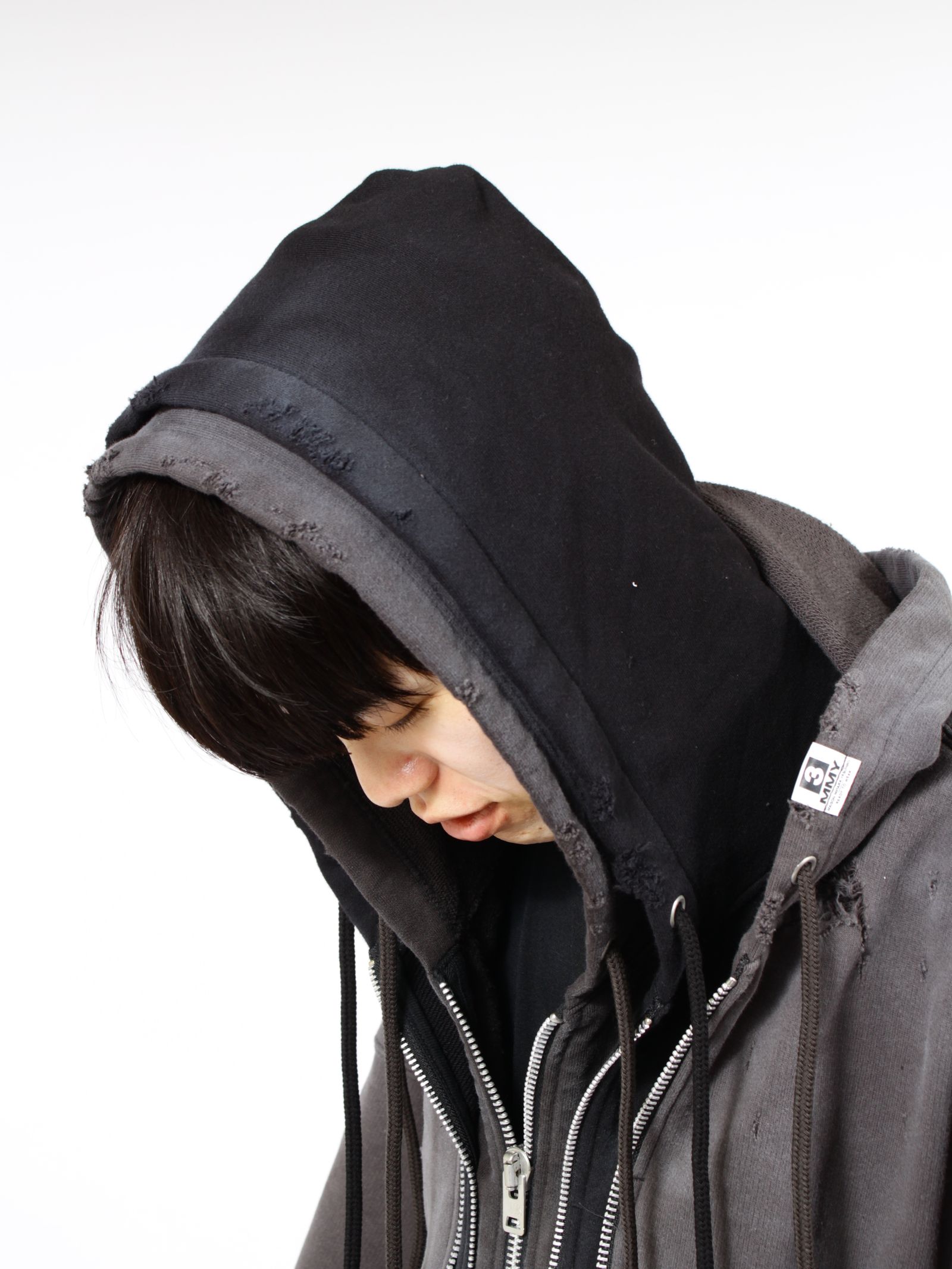 【26SS】トリプル レイヤード パーカー / TRIPLE LAYERED PK / ブラック