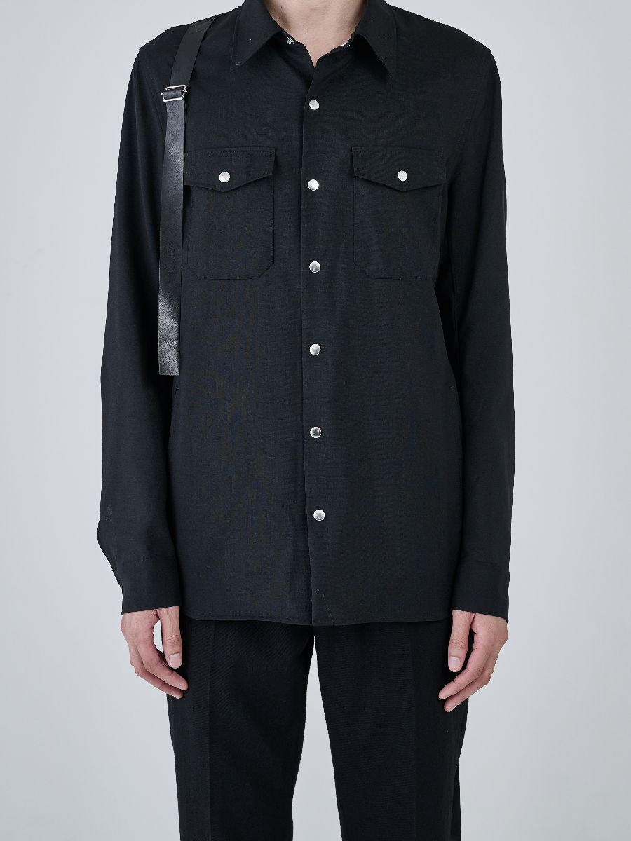 【27SS】 BONDAGE UTILITY SHIRT / ブラック