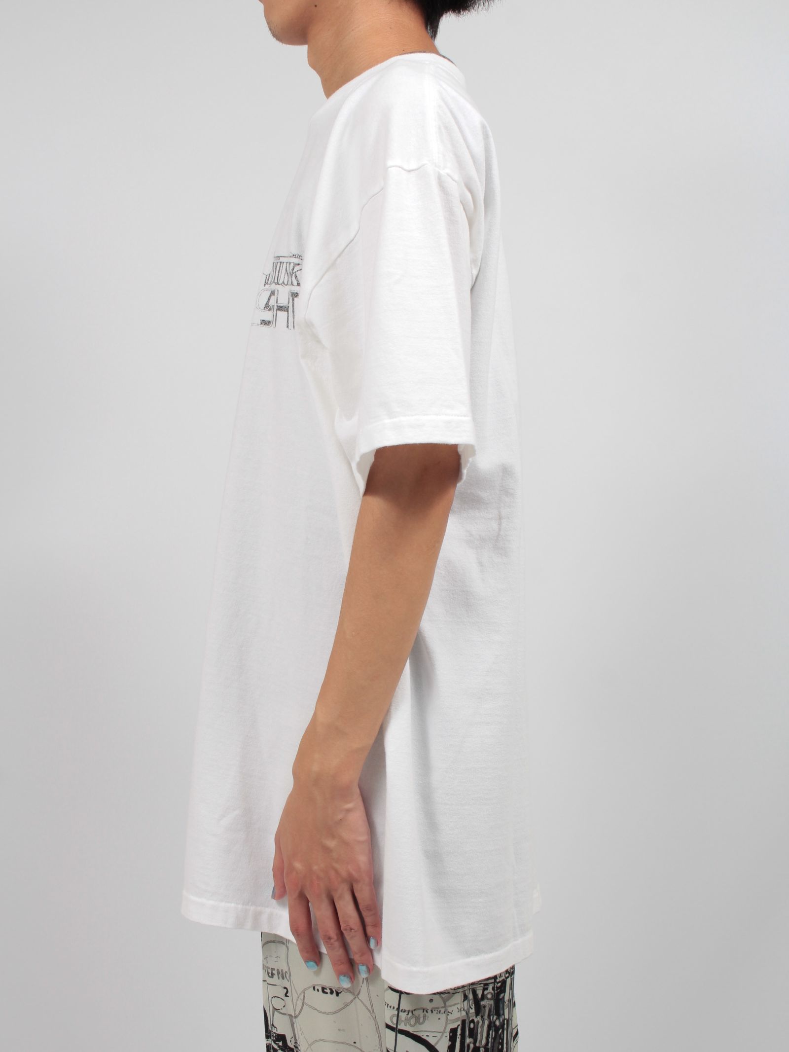 【24AW】ウォッシュ加工 ワンポイントロゴ Tシャツ / WASHED ONE POINT T-SHIRT / ホワイト