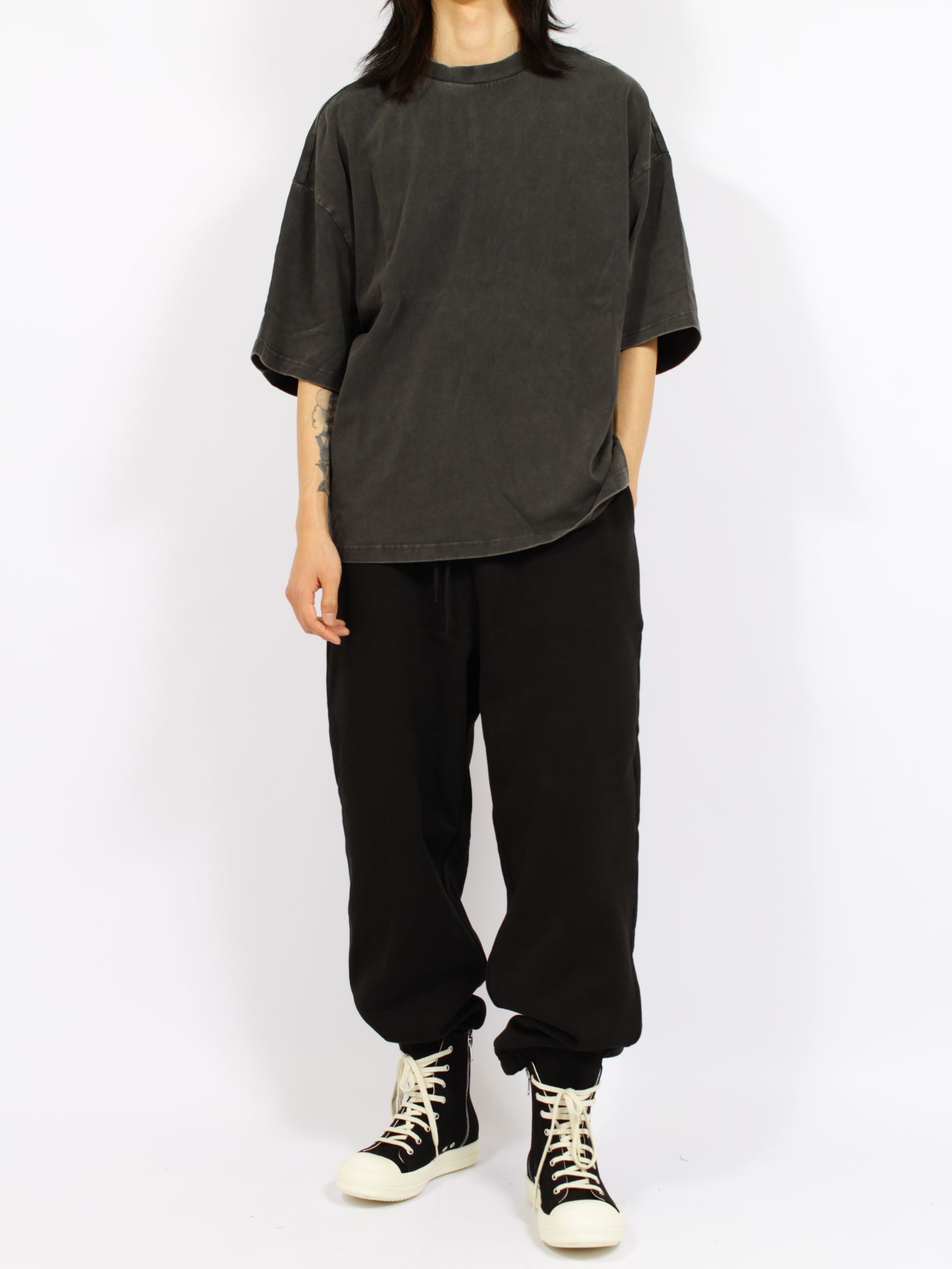 ヘビー ボクシー ティー / HEAVY BOXY TEE / WASHED BLACK