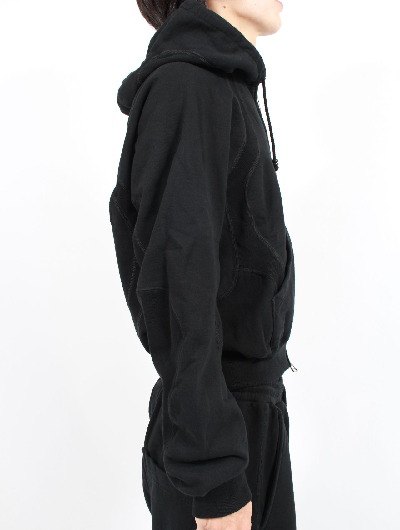 【25AW】 パネルド ジップアップ フーディー パーカー / PANELLED ZIP UP HOODIE / DARK NAVY(ダーク ネイビー)