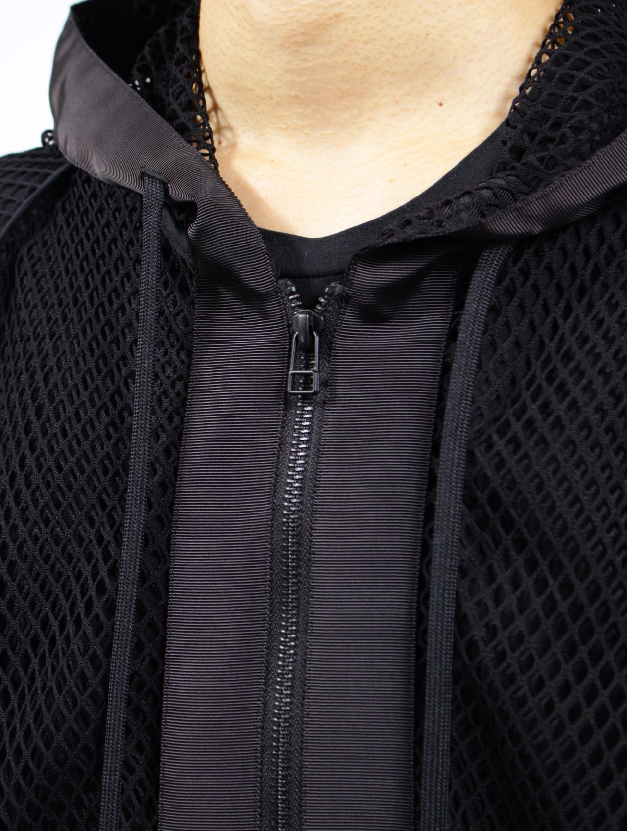 【25SS】メッシュ レイヤード パーカー / MESH LAYERED PARKA .13 / ブラック