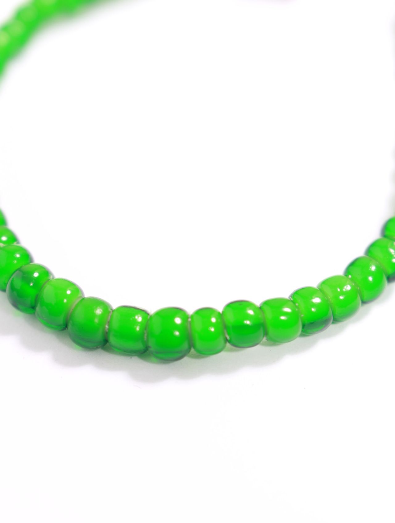 【25AW】グラス ビーズ ブレスレット / GLASS BEADED BRACELET / グリーン