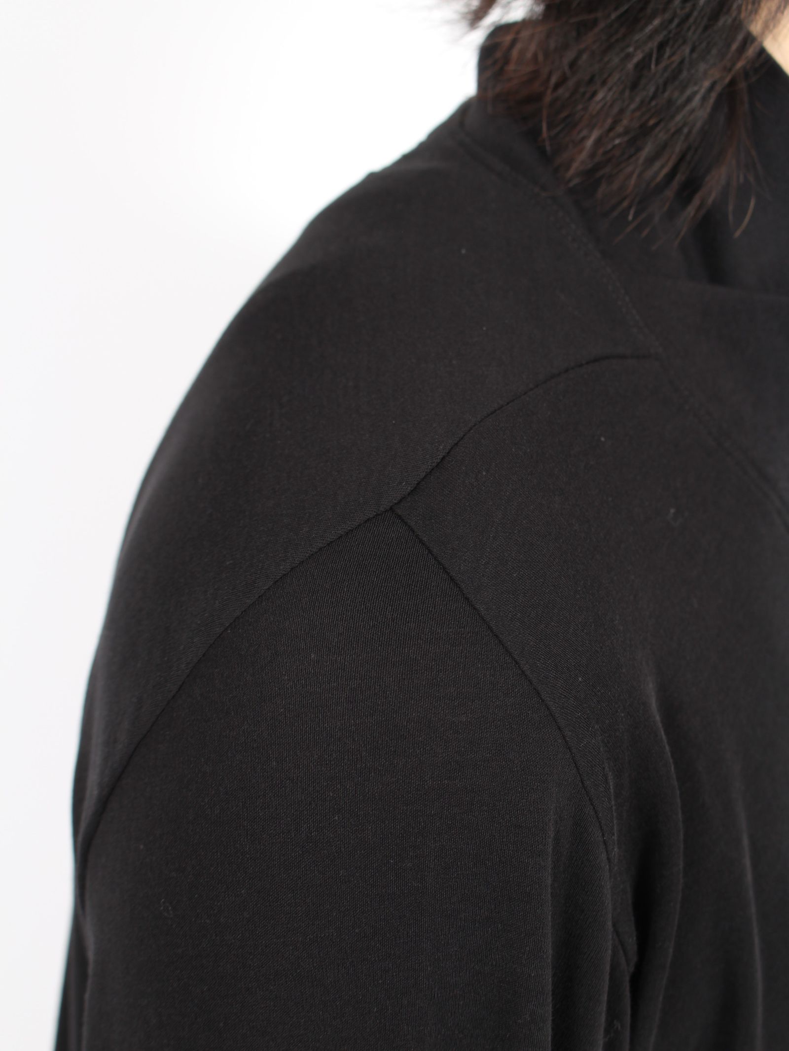 【24AW】インターロック ハイネック ロングスリーブ 長袖 Tシャツ / COTTON DRY INTERLOCK / ブラック