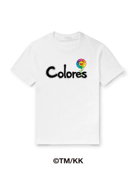 フラワー スプレーロゴ Tシャツ / Colores Tee / ホワイト
