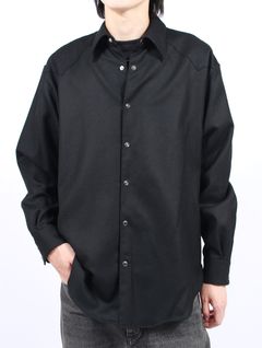 【25AW】ウール シャツ ウエスタンシャツ / WOOL SHIRTS / ブラック