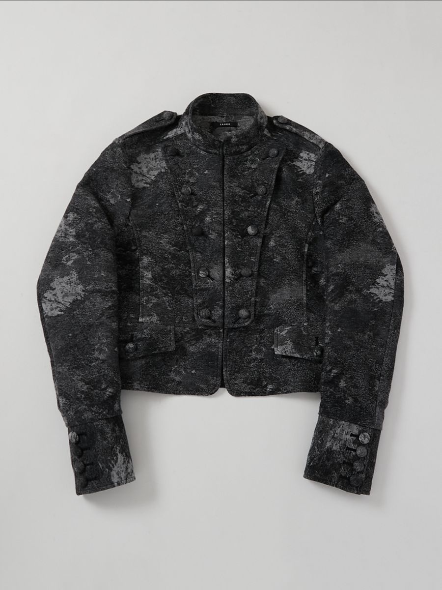 【27SS】ジャガードデニム ナポレオン ジャケット / NAPOLEON JACKET / ブラック