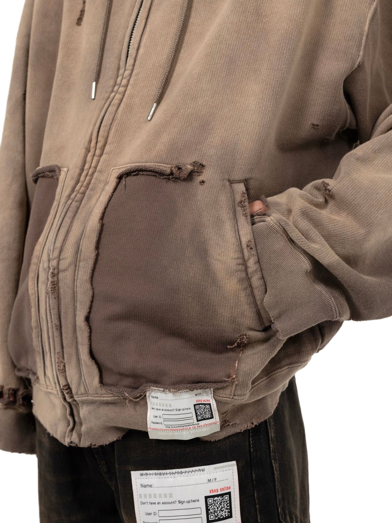 【24AW】サンフェーデッド ダメージ パーカー / SUN FADED PARKA / ブラウン
