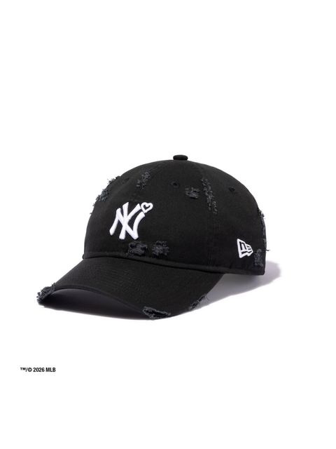 【26SS】ニューエラ コラボ ダメージ ヤンキース キャップ / × NEWERA YANKEES CAP / ダメージブラック