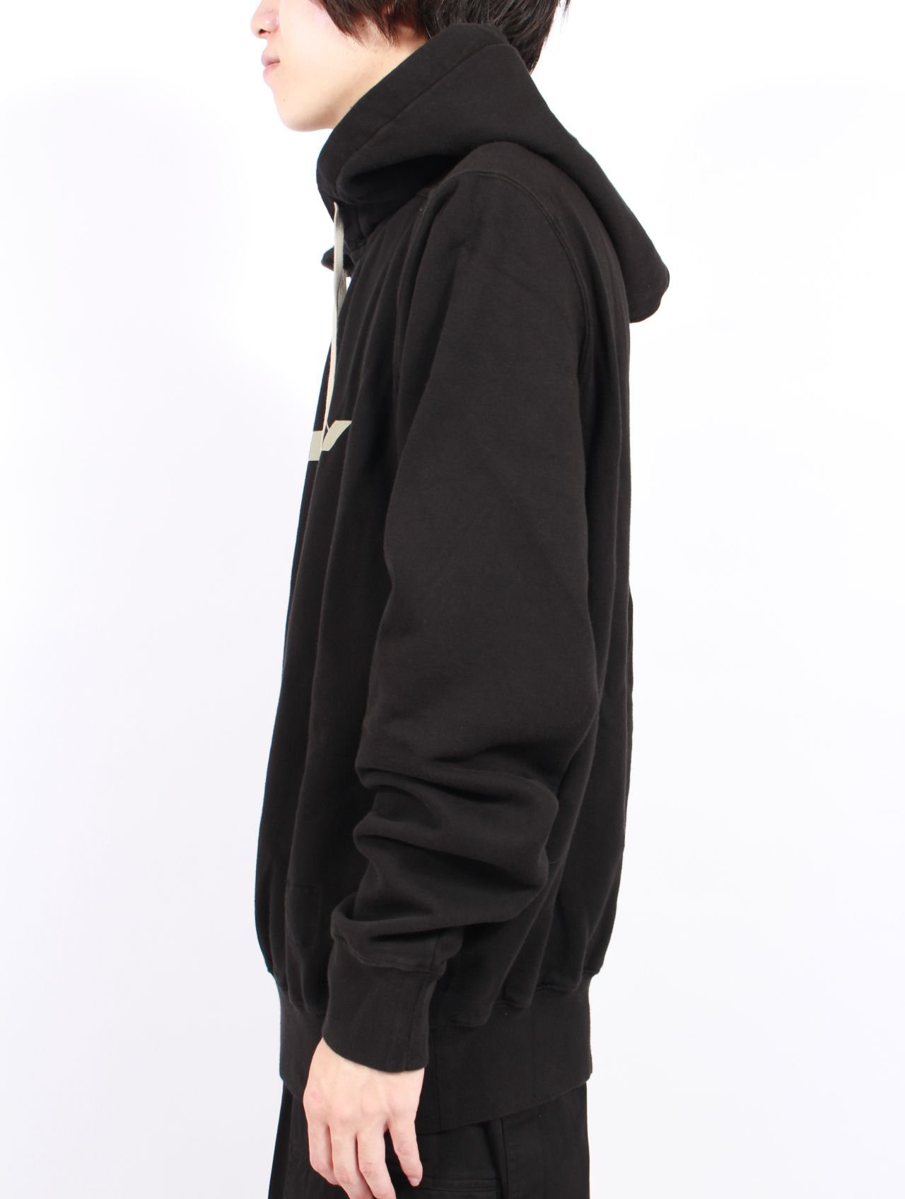 【25AW】オーバーサイズド フーディー パーカー / OVERSIZED HOODIE / ブラック × パール
