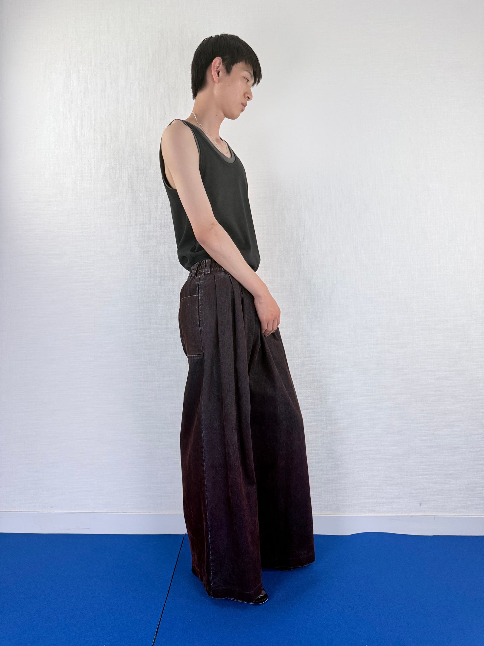 【26SS】 カバード デニム トラウザーズ / COVERD DENIM TROUSERS / ブラウン