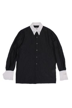 【27SS】 ナロー シャツ / NARROW SHIRT / ブラック×ホワイト