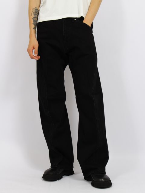 【26AW】3D ツイステッド ジーンズ デニム パンツ / 3D TWISTED JEANS / FADED BLACK(ブラック)
