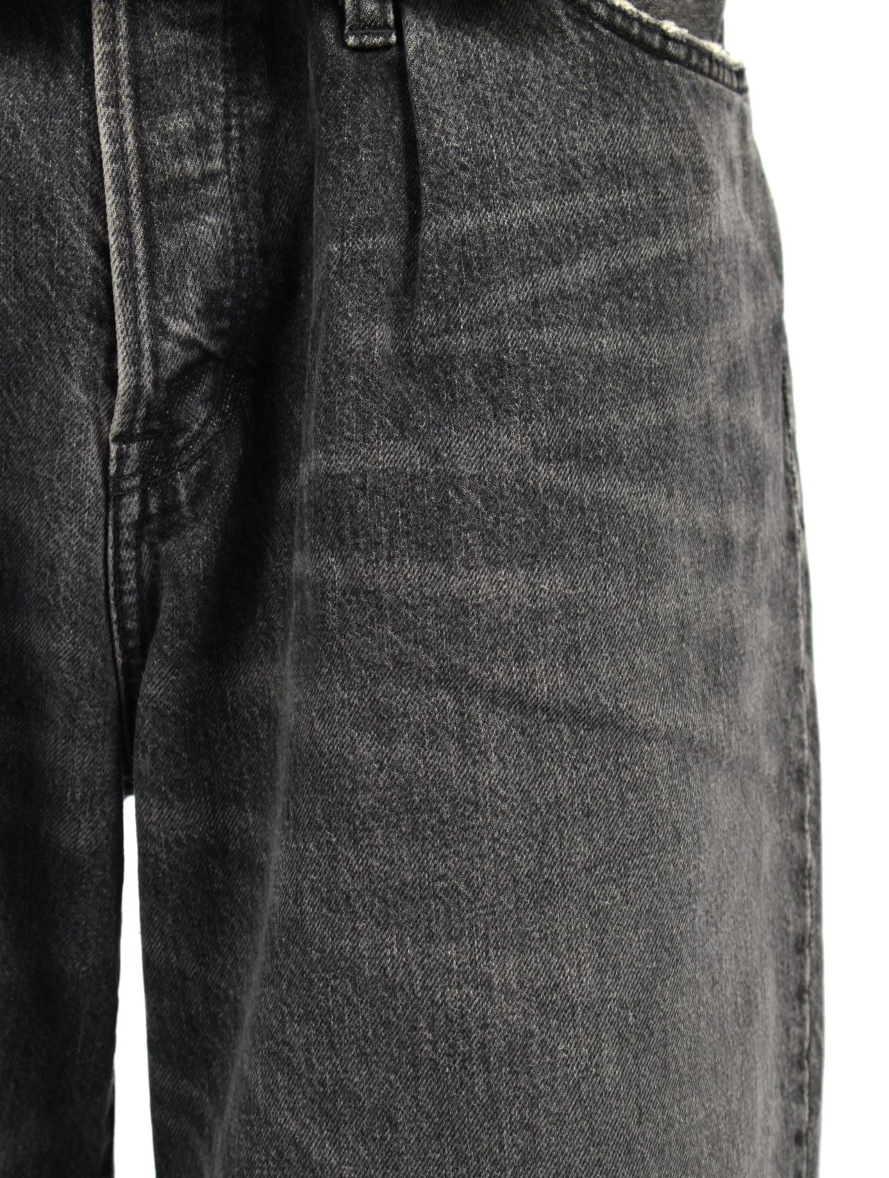 【25AW】"D" バックル スーパー ワイド デニム パンツ / "D" BUCKLE SUPER WIDE DENIM PANTS / ブラック