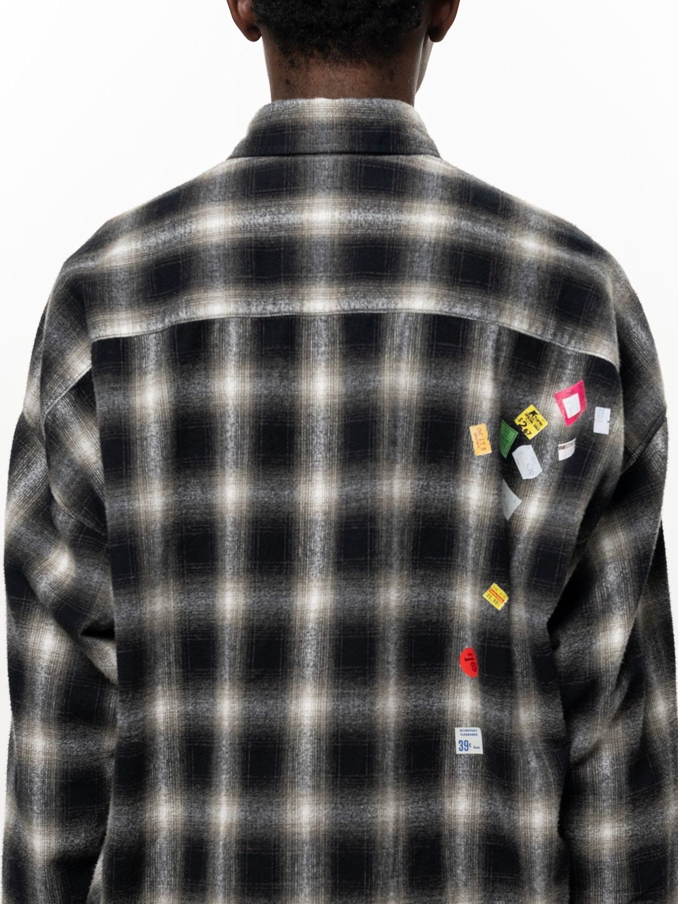 【26AW】 プライス ステッカー チェック シャツ / PRICE STICKER CHECK SH / ブラック