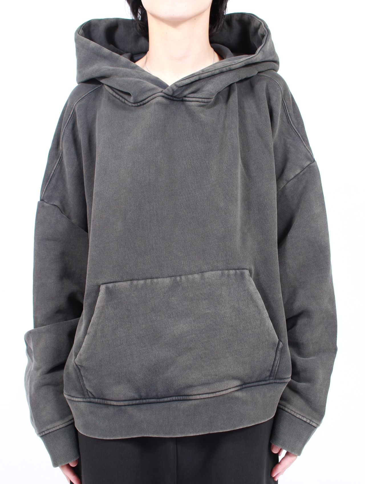 ヘビー プルオーバー フーディー パーカー / HEAVY HOOD / WASHED BLACK（ウォッシュブラック）