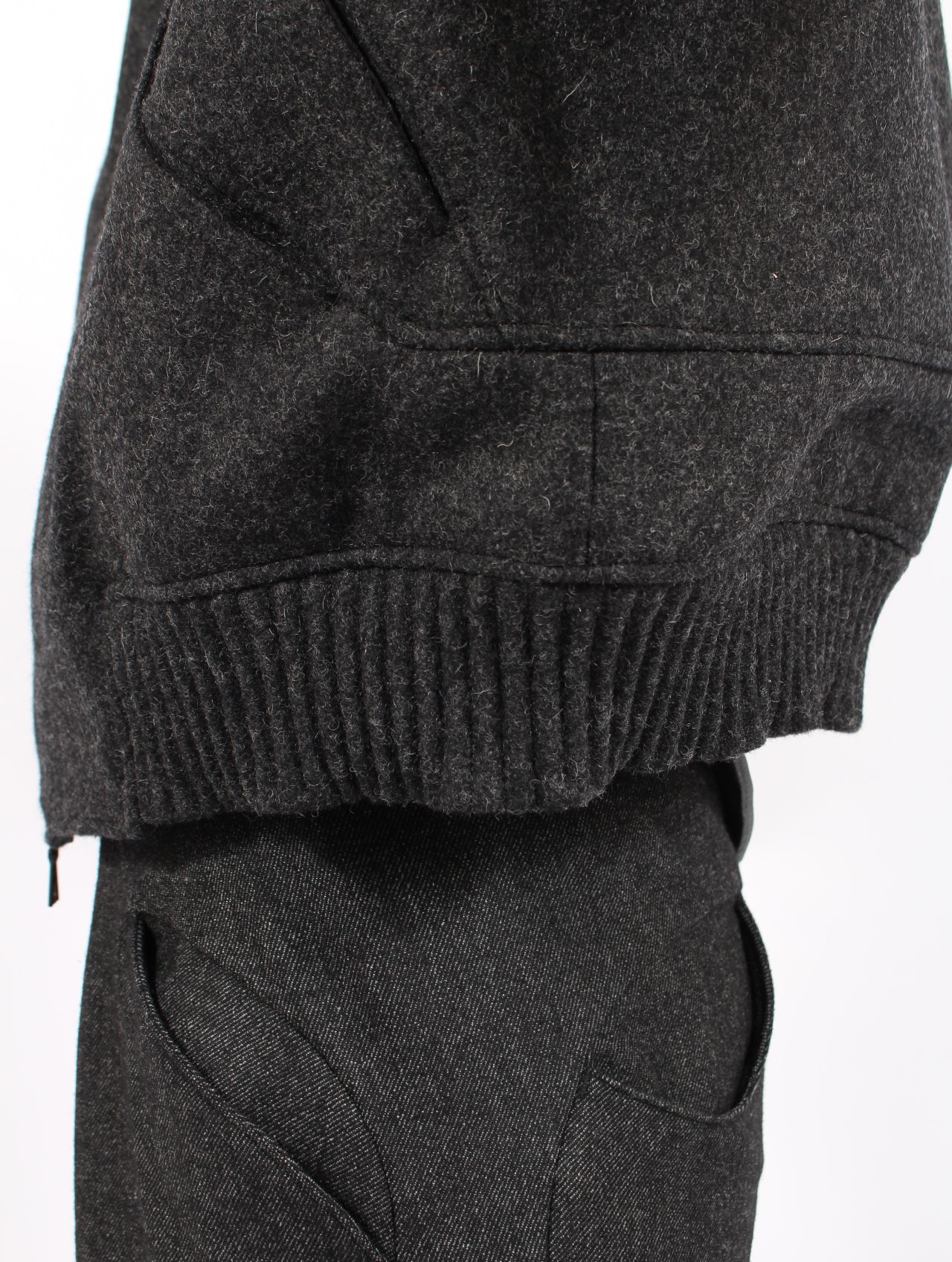 【25AW】メルトン ボンバー ジャケット / Melton Bomber Jacket / ブラック
