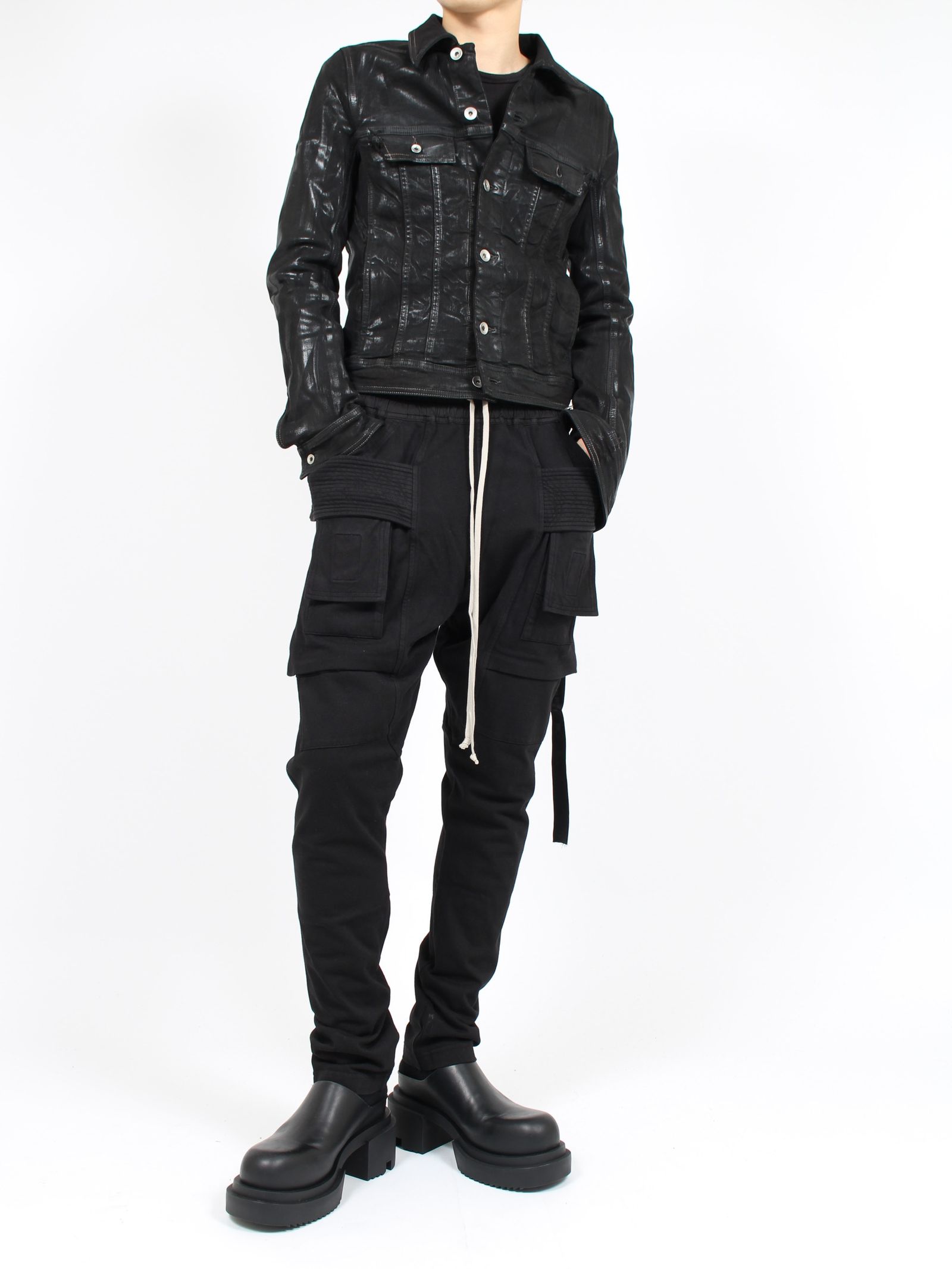 RICK OWENS DRKSHDW - 【24SS】クリーチ カーゴ ドローストリング スウェットパンツ / CREATCH CARGO  DRAWSTRING / ブラック | STORY